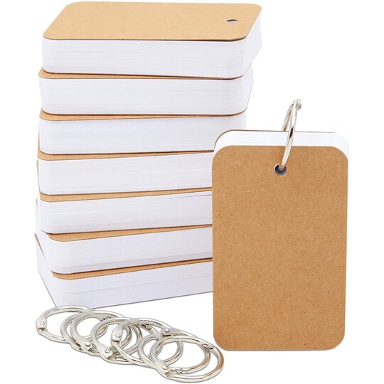 blank flash cards with binder ring 400-Sheet Kraft Rings Our Blank Flashcards with Binder Rings must meet your needs 8 Pack Blank Flash Cards